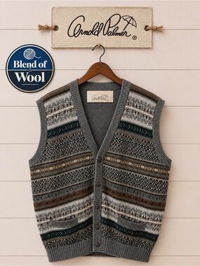 ARNOLD PALMER vintage  Grandpa vest size XL